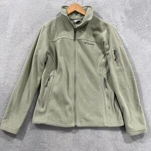 Columbia Jacket Womens Medium Fleece Full Zip Mock Neck Outdoors  Casual Preppy